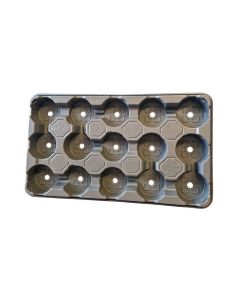 Aeroplas Carry Trays - 5° / 15 Cells - Grey - 10.5cm Round Pots