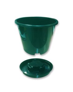 Bronte Maxipot Plant Pot & Saucer - Green - 15L