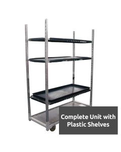 Danish Trolley Complete Unit - Polypropylene Shelves