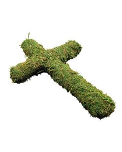 Padded Moss Effect Cross - 16"