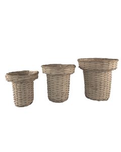 Willow Round Planters - Set of 3x8