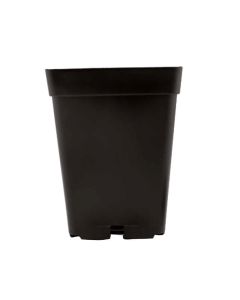 Square Injection Moulded Pots - Black - 9 x 9 x 14cm