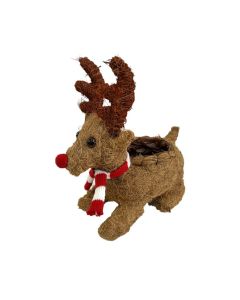 Salim Lying Reindeer Planter - Brown