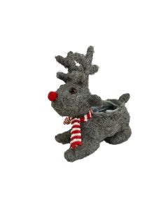 Salim Lying Reindeer Planter - Grey