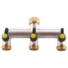 Multi Outlet Brass Valve - 3 Way Faucet