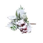 Eucalyptus, Holly & Red Berry Snowy Pick