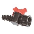 Barbed Female Ball Valve - 16mm x ¾" BSP