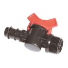 Barbed Male Ball Valve Fitting - 16mm x ¾" BSP