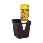 Square Injection Moulded Pots (With Label Slots) - 1.5L