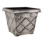 Florence Square Planter - Silver - 15L