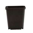 Square Injection Moulded Pots - Black - 8 x 8 x 8.5cm