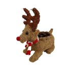 Salim Lying Reindeer Planter - Brown